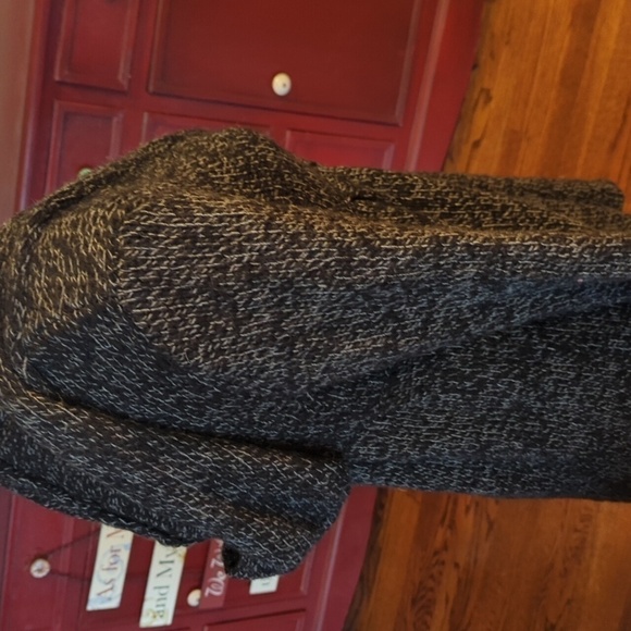 Sophie Max wool blend toggle closure hooded black marled knit cardigan. Sz XS - Picture 3 of 12